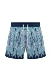 Amiri Argyle Swim Trunks In Multi