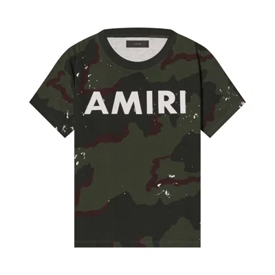 Pre-owned Amiri Army Logo Tee 'camo' | Multi-color | Men's Size Xs