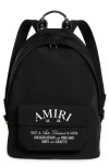 Amiri Black Backpack With Arts District Print In Tech Fabric Man In Black