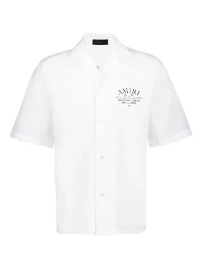 Amiri Arts District Camp-collar Shirt In White
