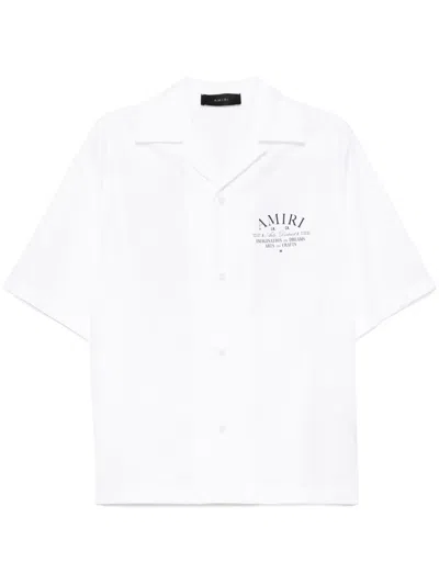 Amiri Arts District Camp Shirt In White