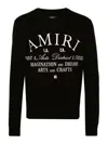 Amiri Arts District Cotton Sweatshirt In Black