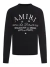 Amiri Arts District Cotton Sweatshirt In Black