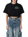 Amiri Art District Cropped Short Sleeve T-shirt In Black