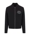 Amiri Crystal Embellished Wolf Zip Up Jacket In Black