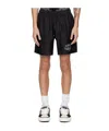 Amiri Logo-print Silk Shorts In Black