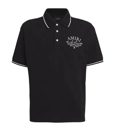 Amiri Arts District Polo Shirt In Black