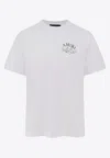 Amiri Logo Printed Crewneck T-shirt In Gray