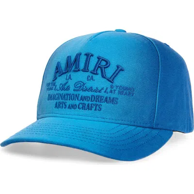 Amiri Arts District Snapback Baseball Cap In Blue