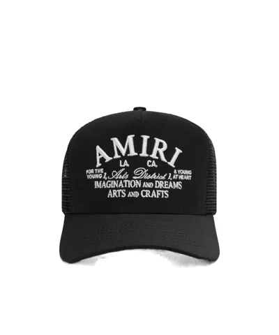 Amiri Logo-embroidered Cotton Cap In Black