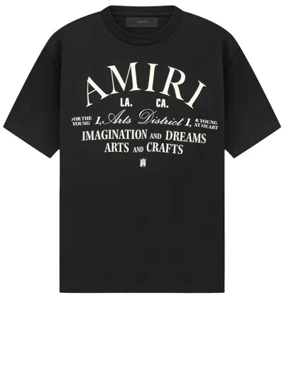 Amiri Arts District棉质平纹针织t恤 In Black