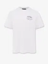 Amiri White Crewneck T-shirt With Logo Print On The Front In Cotton Man In Gray