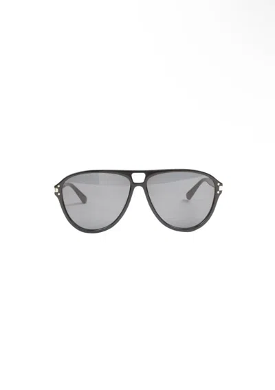Amiri Aviator Logo Sunglasses- Pearl / Black