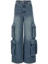 Amiri Baggy Cargo Jeans In 蓝色