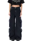 Amiri Black Baggy Cargo Jeans