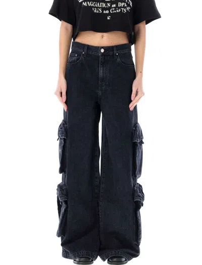 Amiri Black Baggy Cargo Jeans