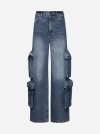 Amiri Baggy Cargo Jeans In River Indigo