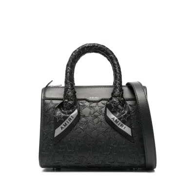 Amiri Star-patch Leather Mini Bag In Black