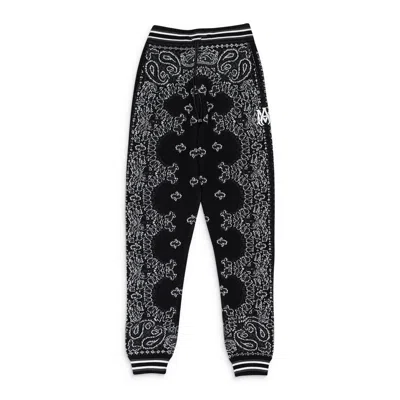 Amiri Bandana B-ball Black Grey Sweatpants In Multi