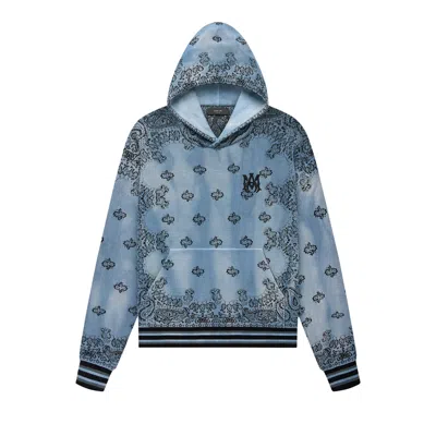 Pre-owned Amiri Bandana Basketball Hoodie 'blue' | Men's Size M