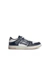 Amiri Skel Top Black Low Top Sneakers With Logo Patch On The Tongue And Logo Lettering On The Heel In Leat