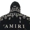 Amiri Bandana Bleach All Over Black Hoodie In Black