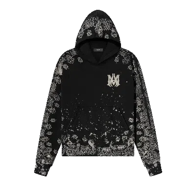Pre-owned Amiri Bandana Bleach All Over Hoodie 'black'