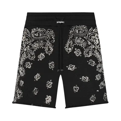 Pre-owned Amiri Bandana Bleach Shorts 'black'