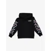 Amiri Bone-print Cotton Hoodie In Black