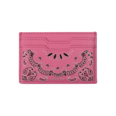 Pre-owned Amiri Bandana Card Holder 'pink' | Men's Size Onesize