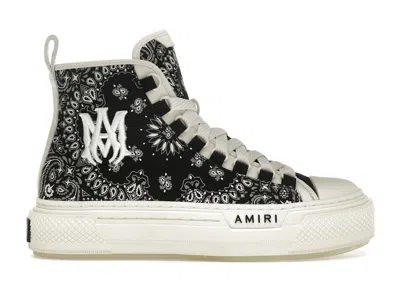 Pre-owned Amiri Bandana Court Hitop Sneaker (women's) Sneakers In Black/white