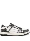 Amiri Multicolor Leather And Fabric Bandana Denim Skel Sneakers