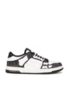 Amiri Bandana Denim Skeleton Top Low Sneaker In Black