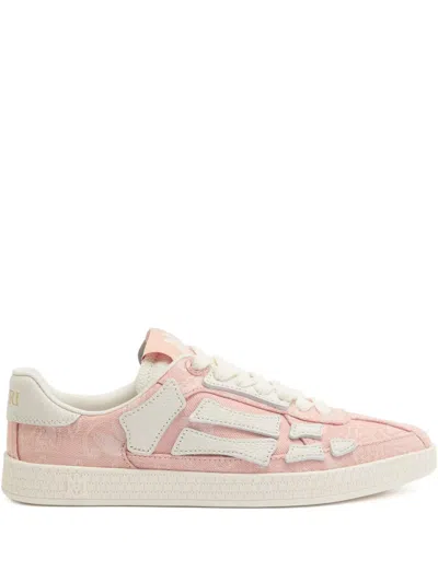 Amiri Bandana Denim Sneakers In Pink