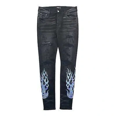 Pre-owned Amiri Bandana Flame Jeans Aged Black