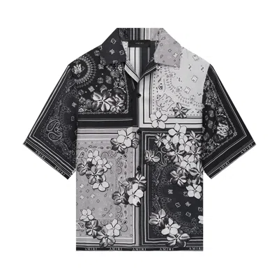 Pre-owned Amiri Bandana Floral Bowling Shirt 'black' | Men's Size L