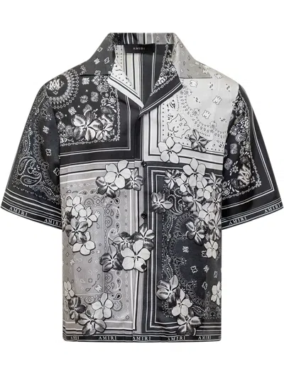 Amiri Bandana Floral Shorts In Black