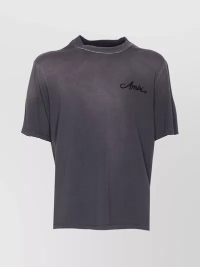 Amiri Bandana Graphic Crewneck T-shirt In Gray
