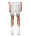 Amiri Bandana Jacquard Logo Pattern Shorts In White