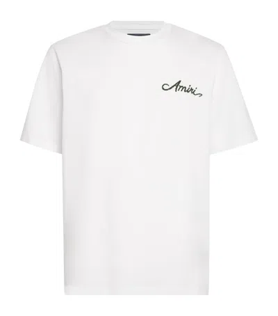 Amiri Bandana Logo T-shirt In White