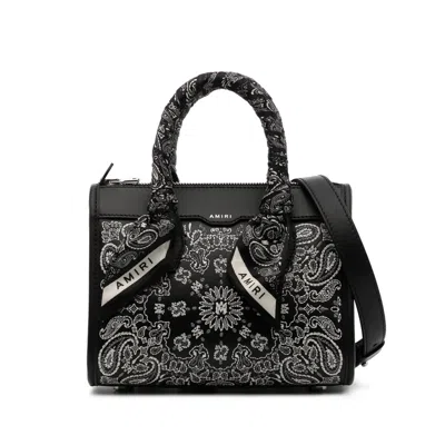 Amiri Bandana Micro Triangle Crossbody Bag In Black