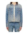 Amiri Embroidered Denim Jacket In Blue