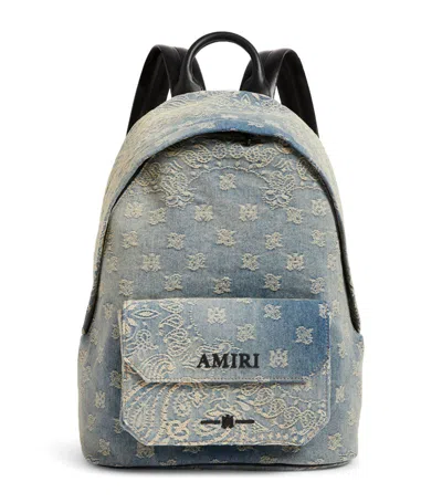 Amiri Bandana Print Backpack In Blue