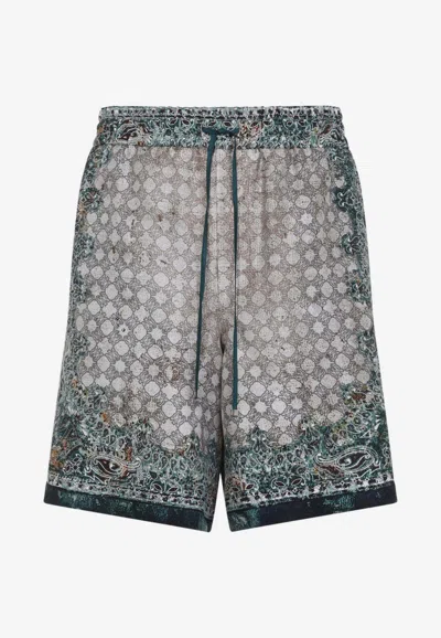 AMIRI BANDANA-PRINT BERMUDA SHORTS
