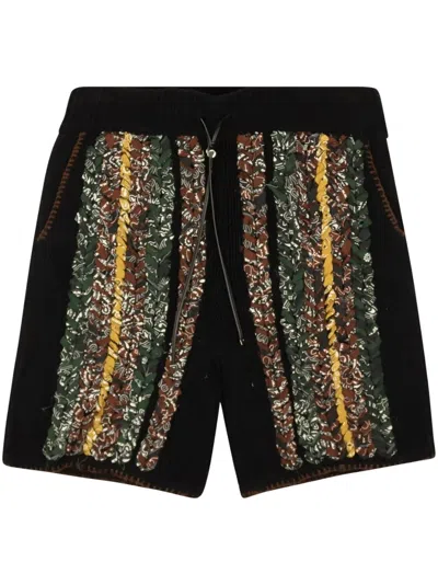 Amiri Bandana-print Braided Shorts In Black