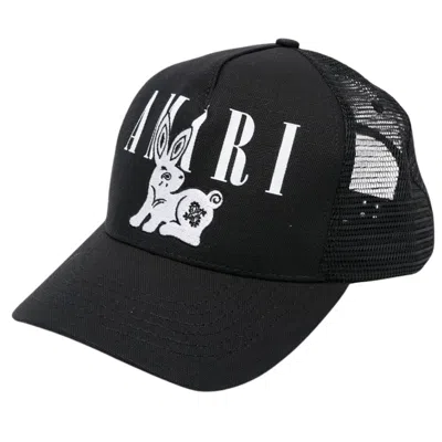 Pre-owned Amiri Bandana Rabbit Logo Hat In Black