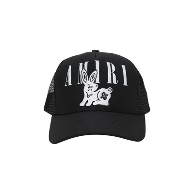 Pre-owned Amiri Bandana Rabbit Trucker 'black'