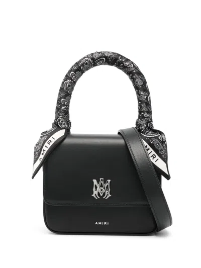 Amiri Bandana-scarf Leather Mini Bag In Black