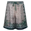 Amiri Multicolor Bandana Silk Bermuda In Green