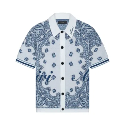 Pre-owned Amiri Bandana Short-sleeve Polo 'white' | Men's Size L
